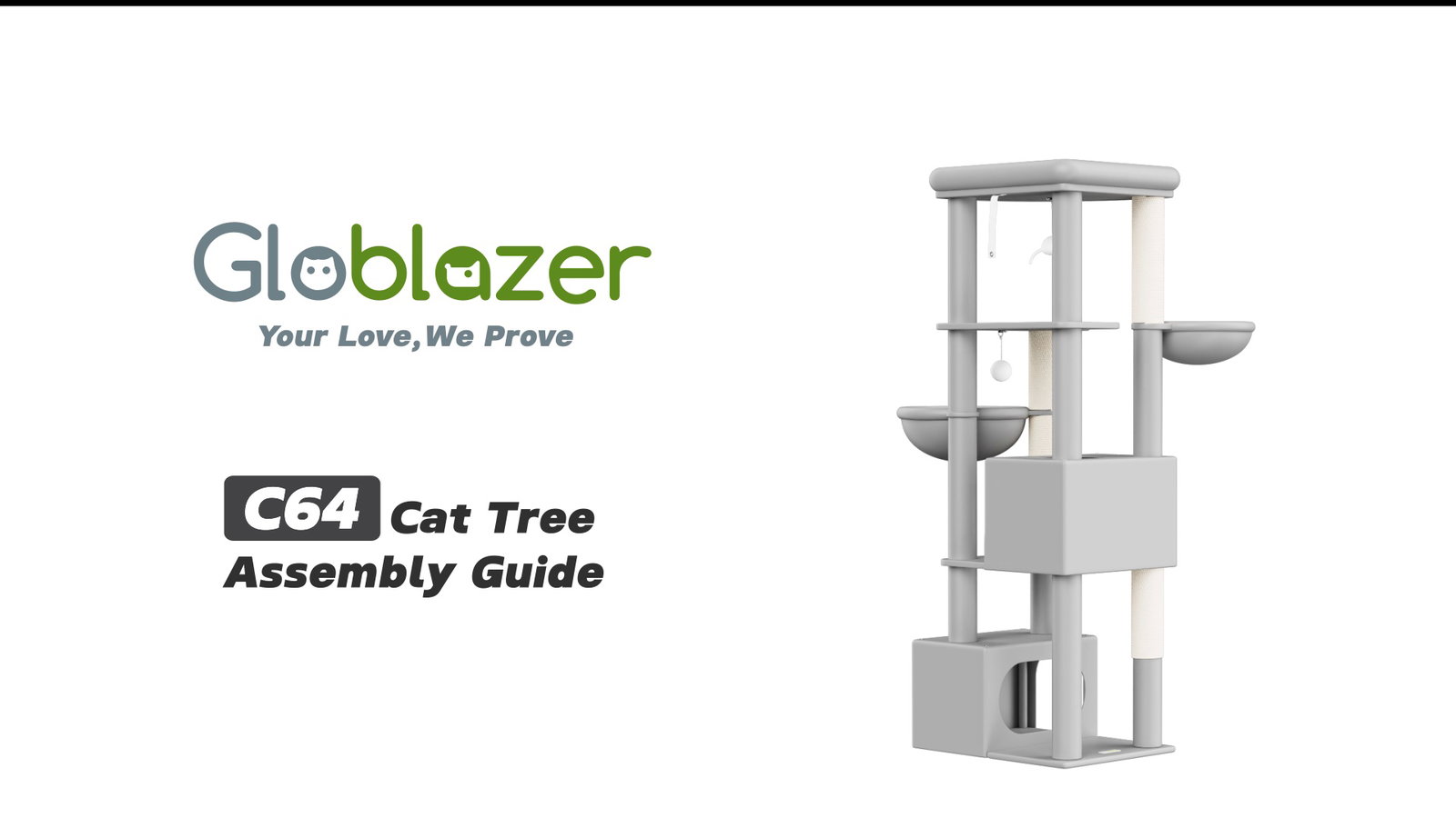 Globlazer C64 Cat Tree Assembly Guide