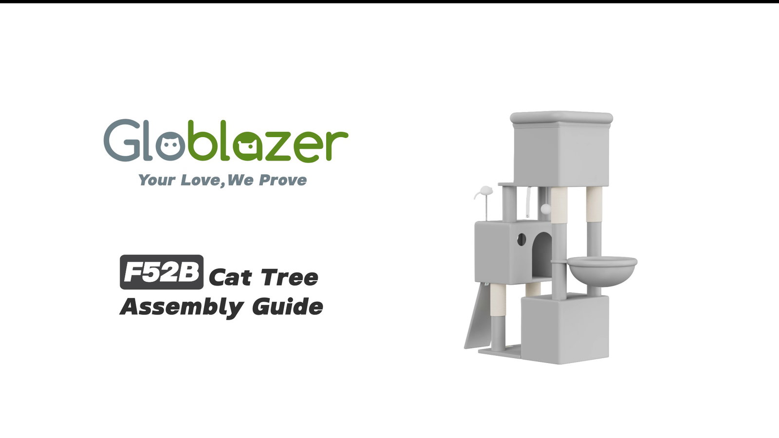 Globlazer F52B Cat Tree Assembly Guide