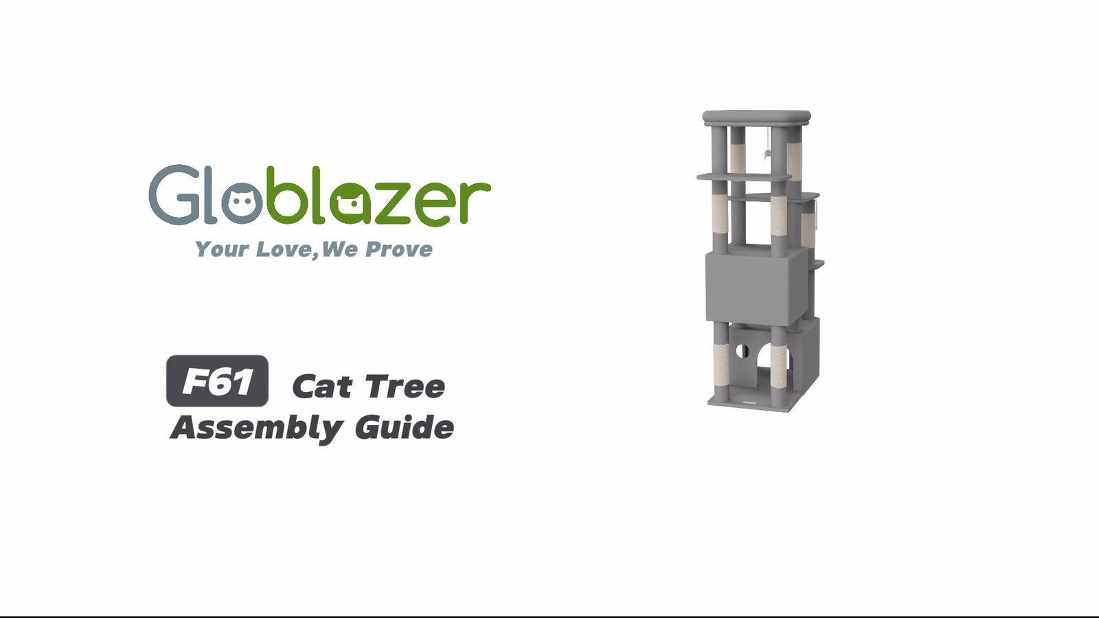 Globlazer F61 Cat Tree Assembly Guide