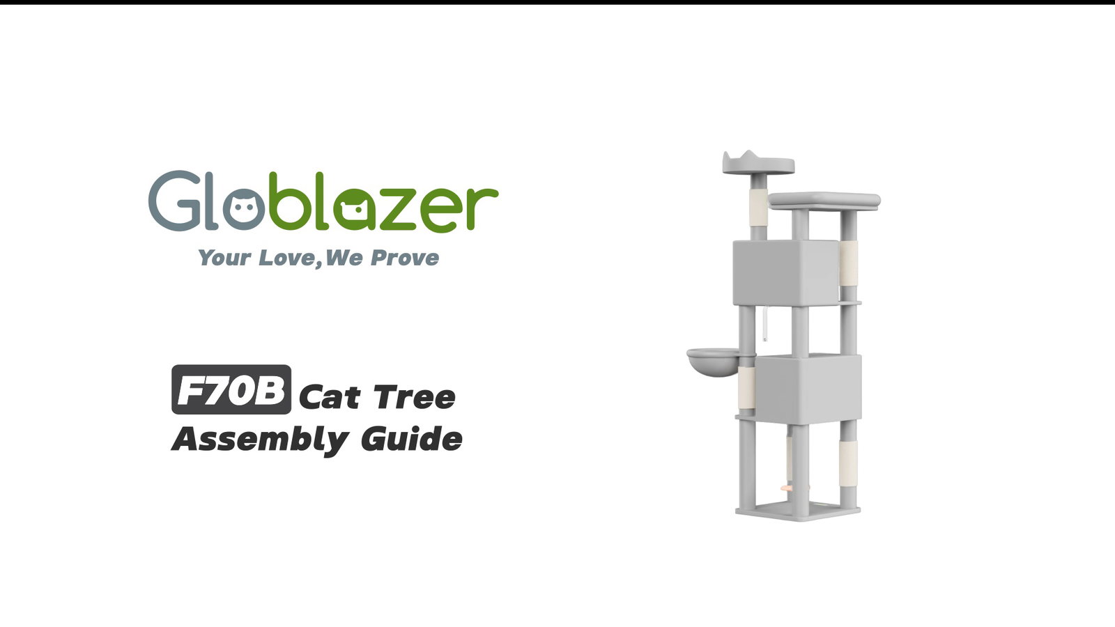 Globlazer F70B Cat Tree Assembly Guide