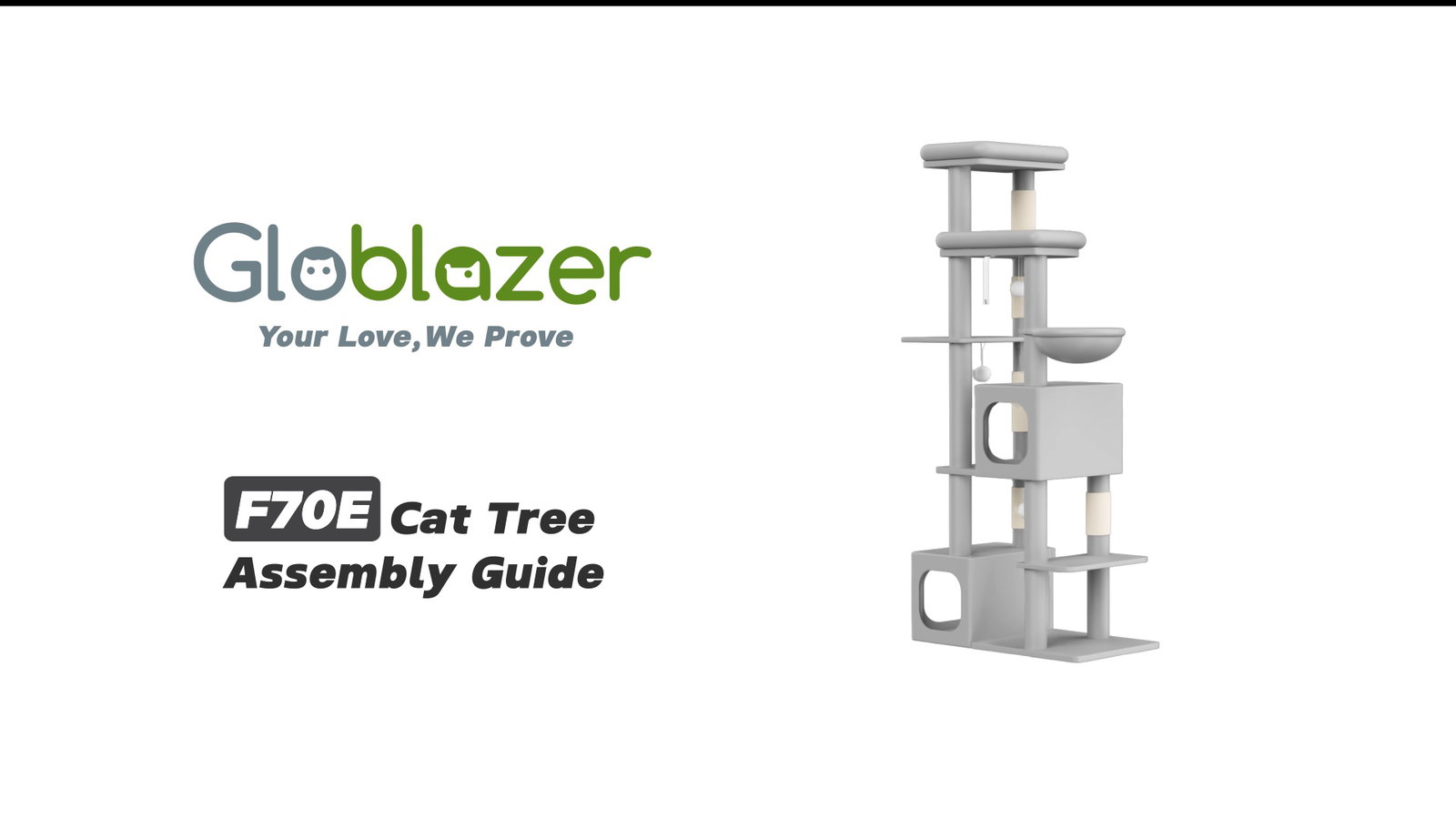 Globlazer F70E Cat Tree Assembly Guide