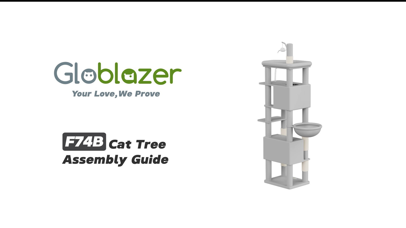 Globlazer F74B Cat Tree Assembly Guide