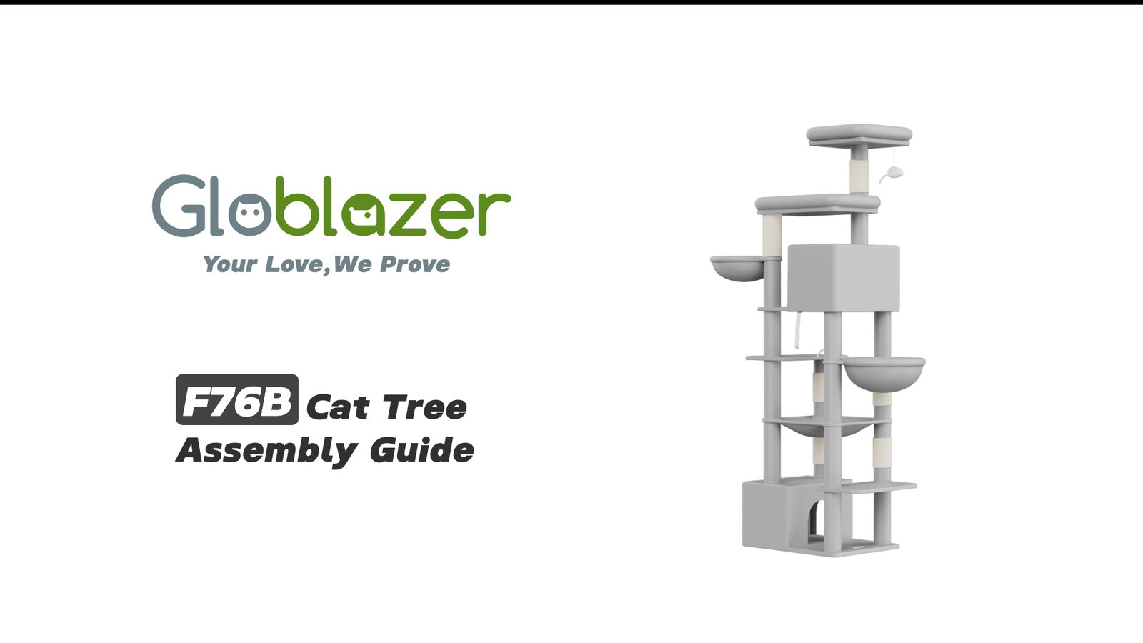 Globlazer F76B Cat Tree Assembly Guide