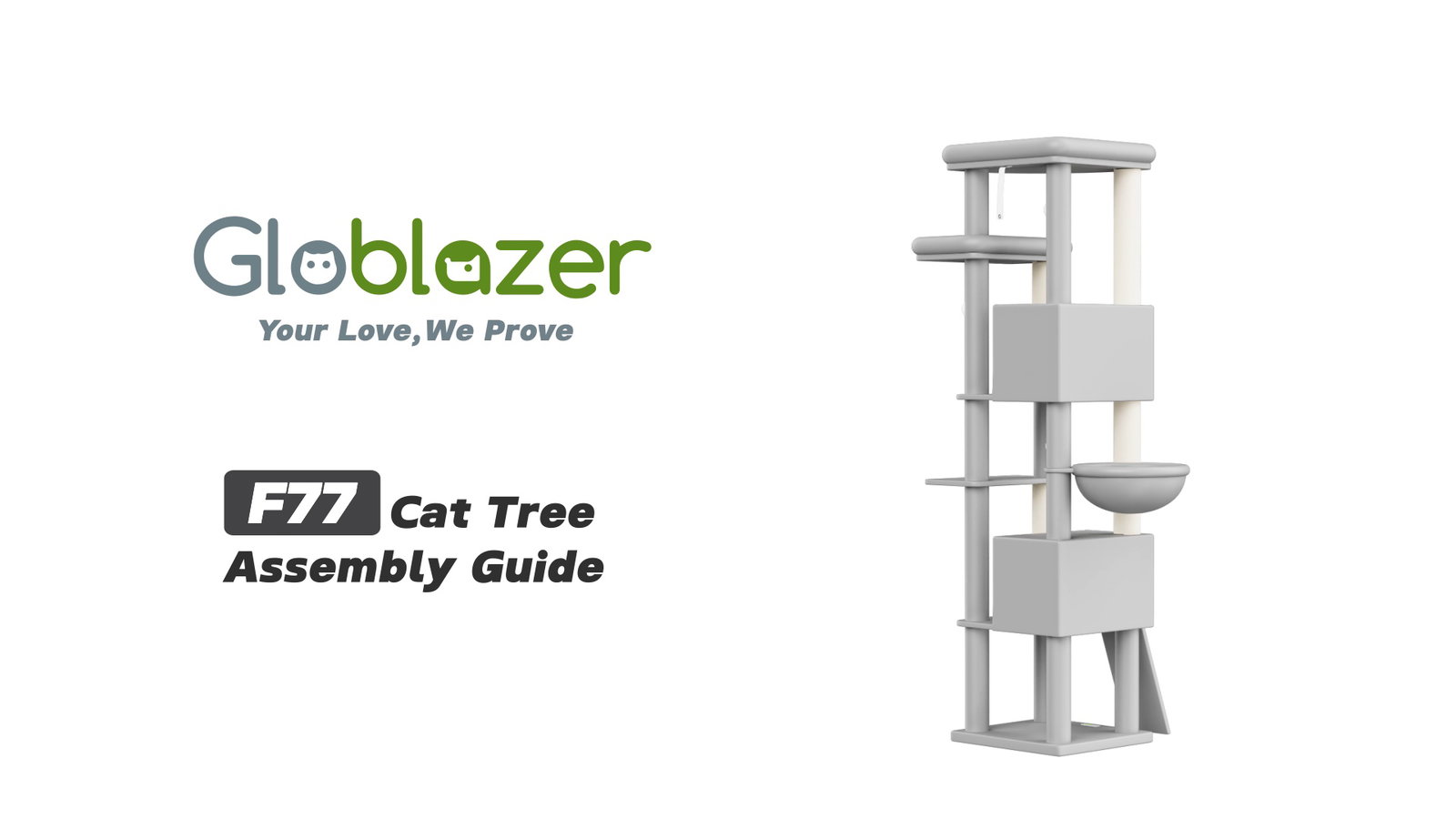 Globlazer F77 Cat Tree Assembly Guide