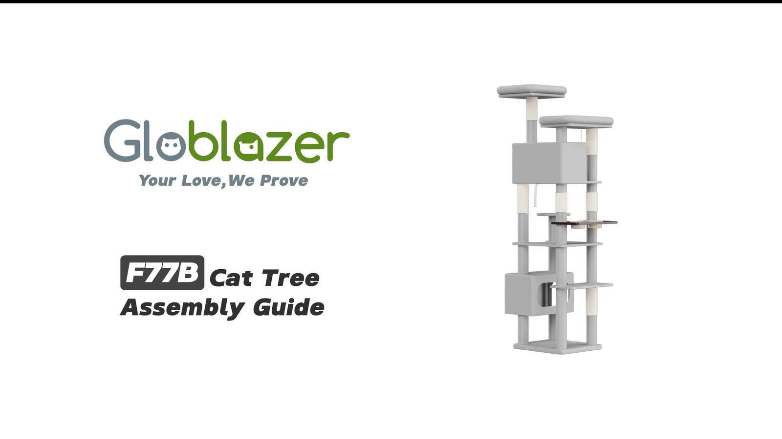 Globlazer F77B Cat Tree Assembly Guide