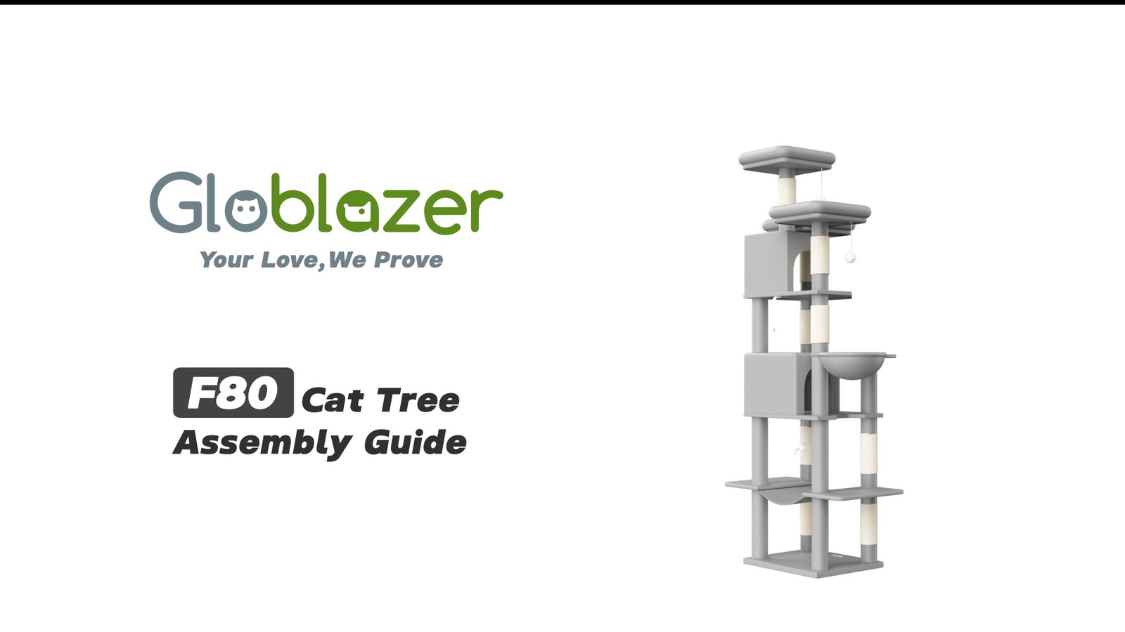 Globlazer F80 Cat Tree Assembly Guide
