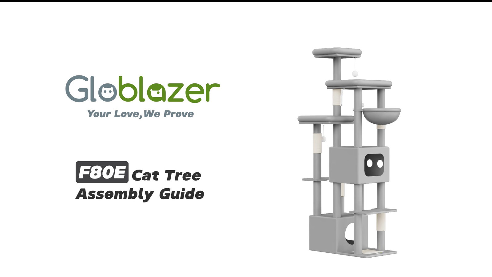 Globlazer F80E Cat Tree Assembly Guide
