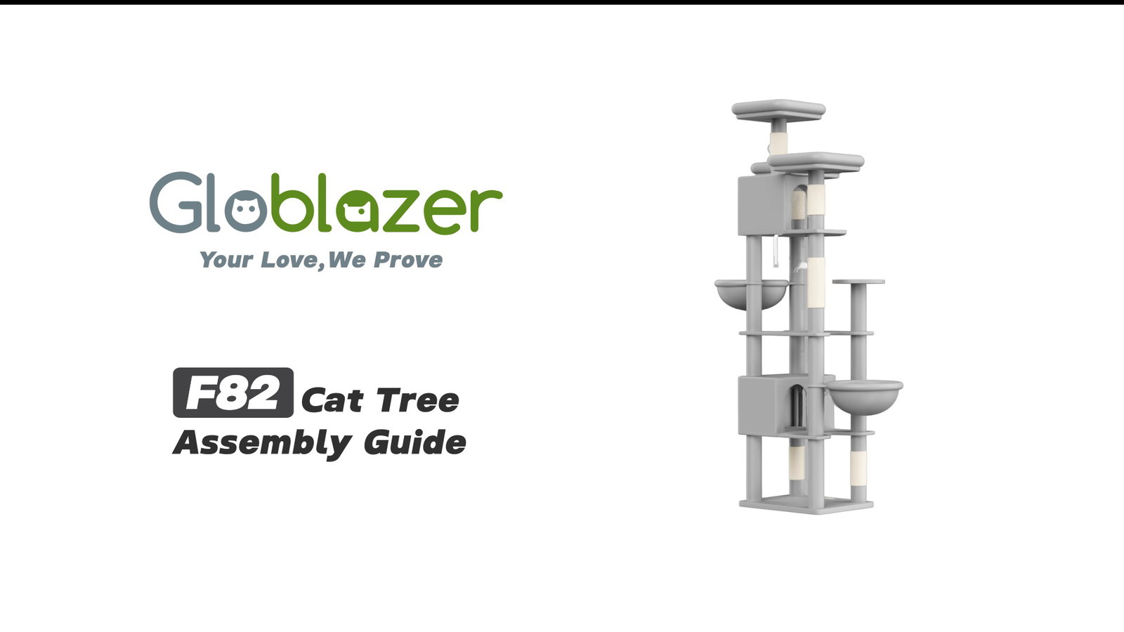 Globlazer F82 Cat Tree Assembly Guide