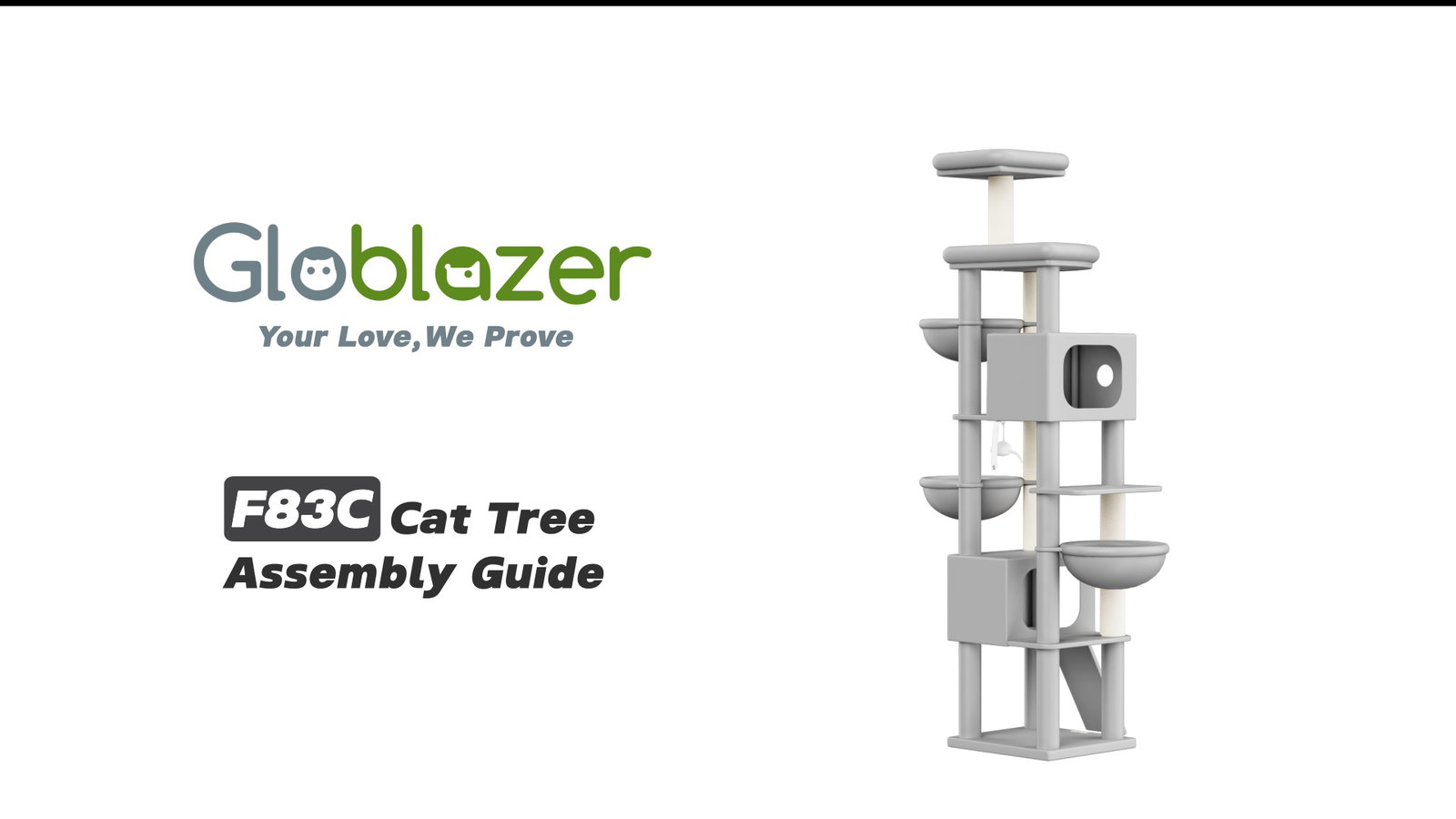 Globlazer F83C Cat Tree Assembly Guide