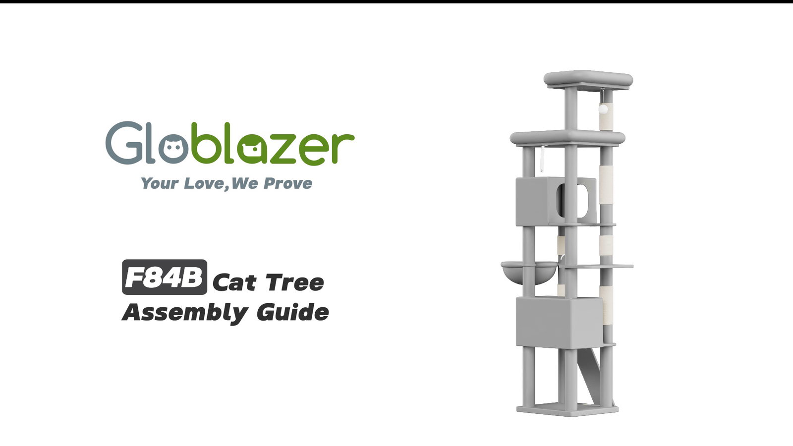 Globlazer F84B Cat Tree Assembly Guide