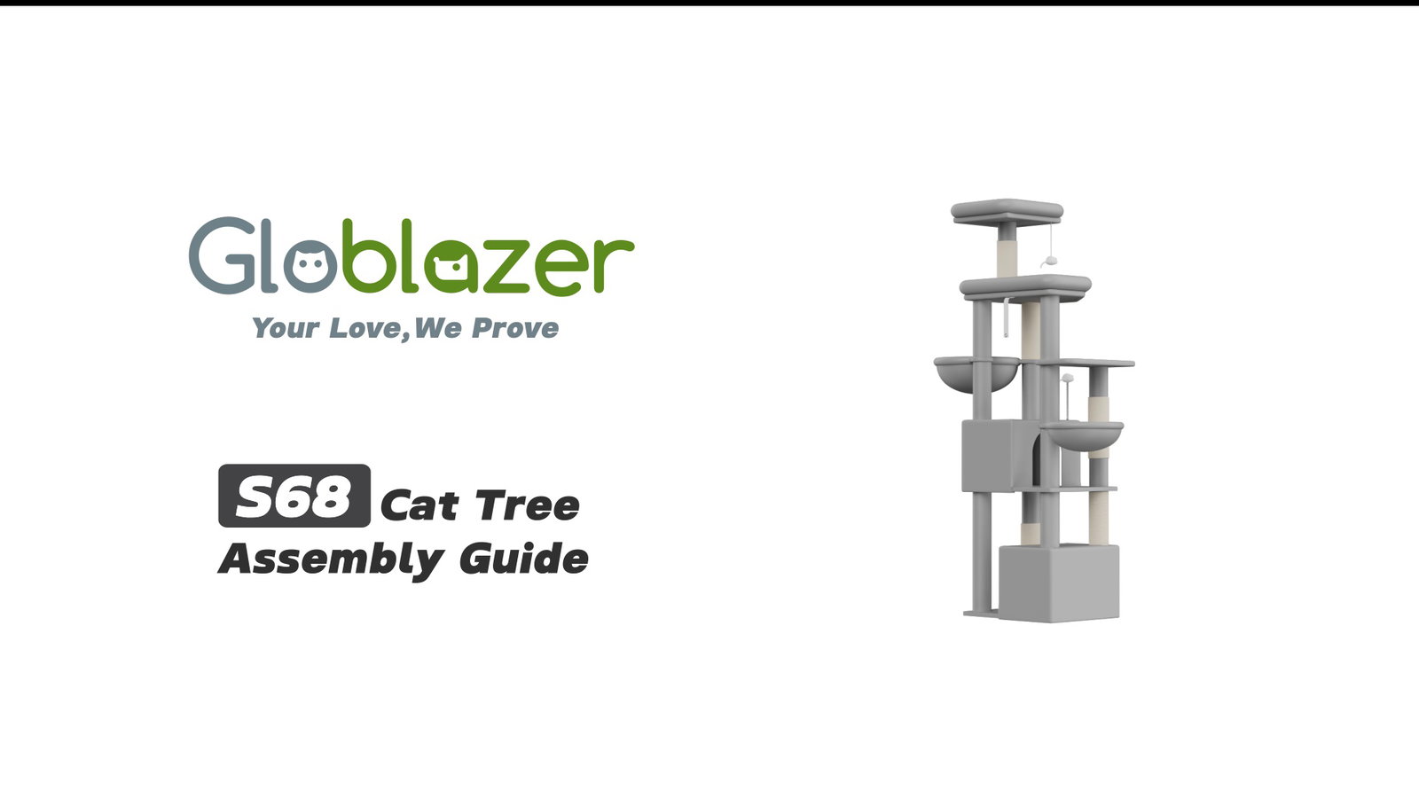 Globlazer S68 Cat Tree Assembly Guide