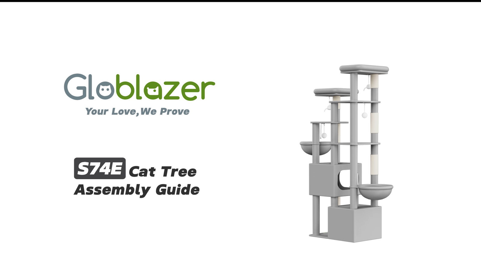 Globlazer S74E Cat Tree Assembly Guide