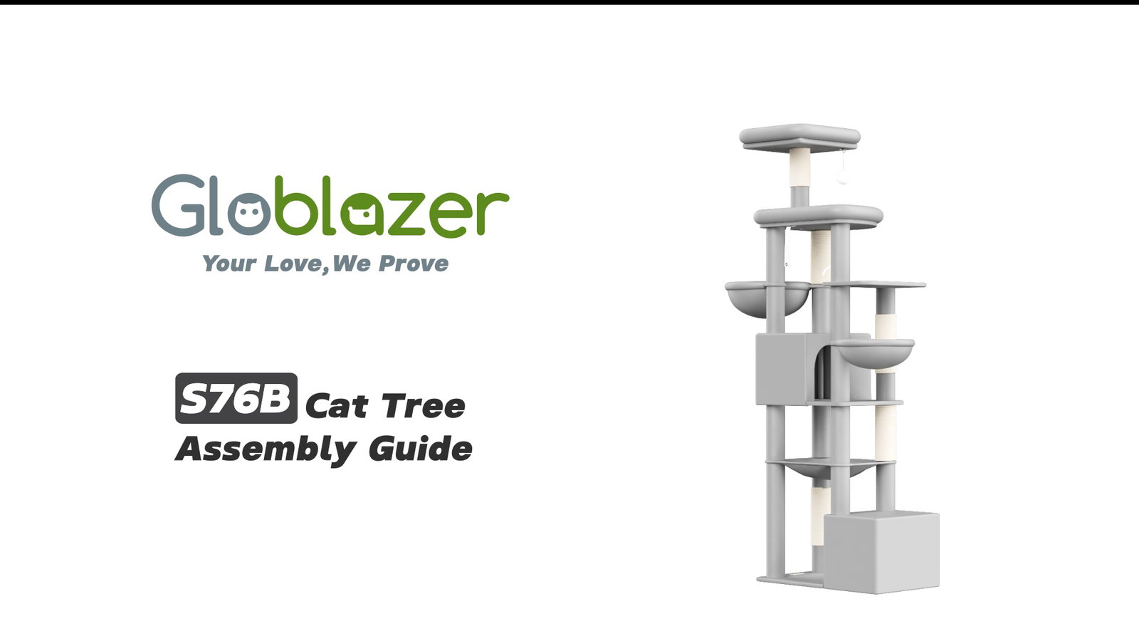 Globlazer S76B Cat Tree Assembly Guide