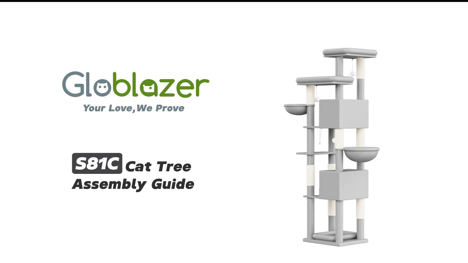 Globlazer S81C Cat Tree Assembly Guide