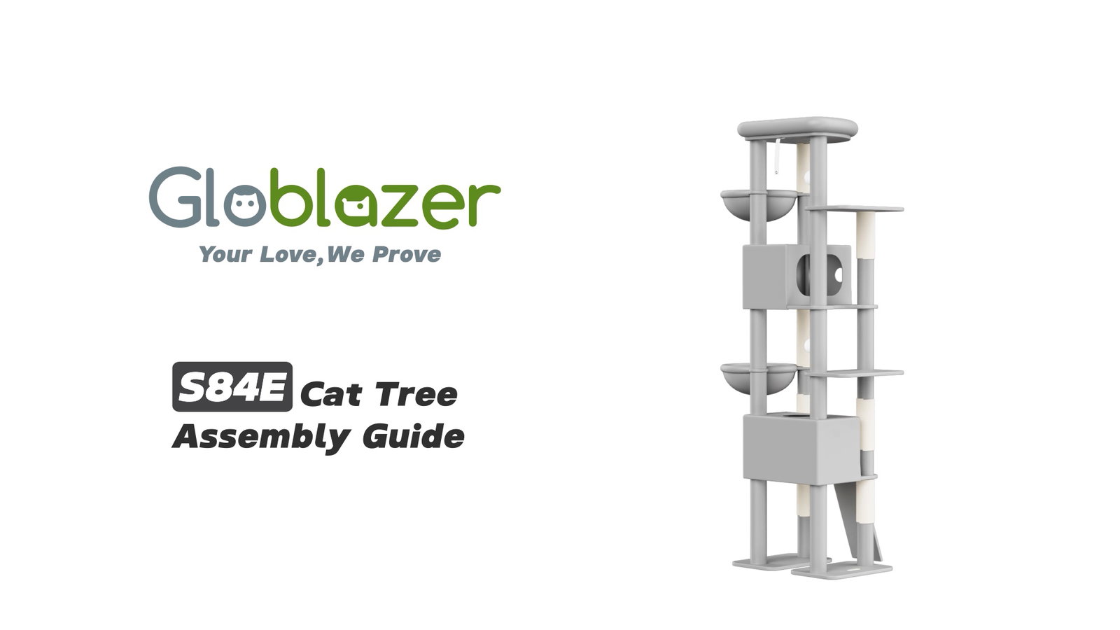 Globlazer S84E Cat Tree Assembly Guide