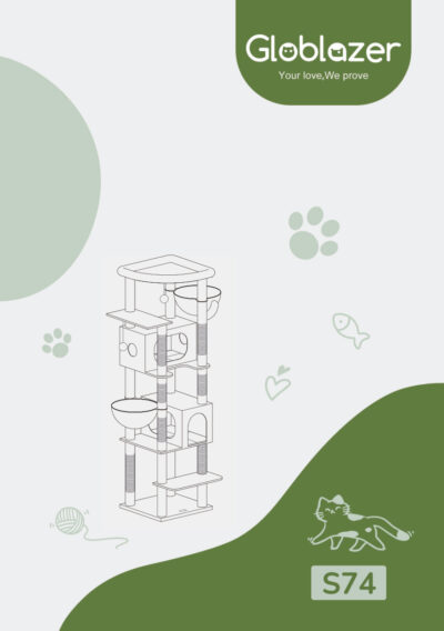 Globlazer S74-GN Cat Tree Assembly Manual Preview
