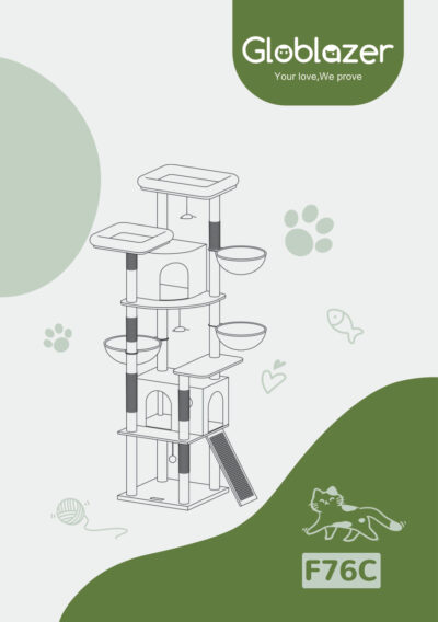 Globlazer F76C Cat Tree Universal Assembly Manual Preview