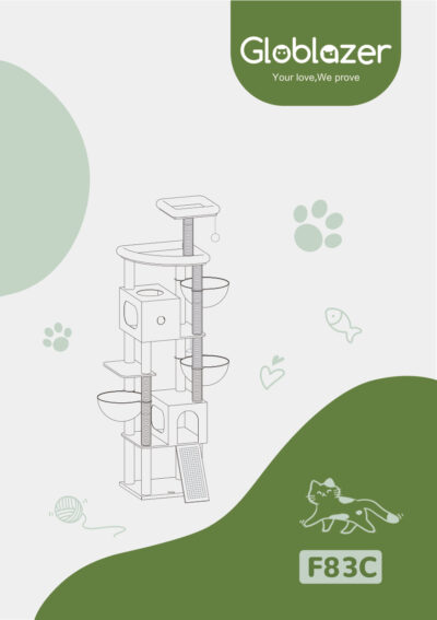 Globlazer F83C Cat Tree Universal Assembly Manual Preview