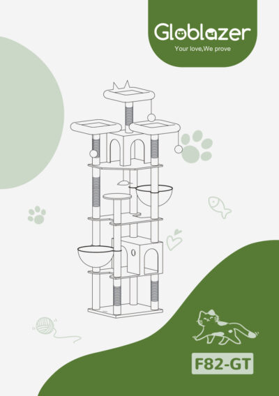 Globlazer F82-GT Cat Tree Assembly Manual Preview