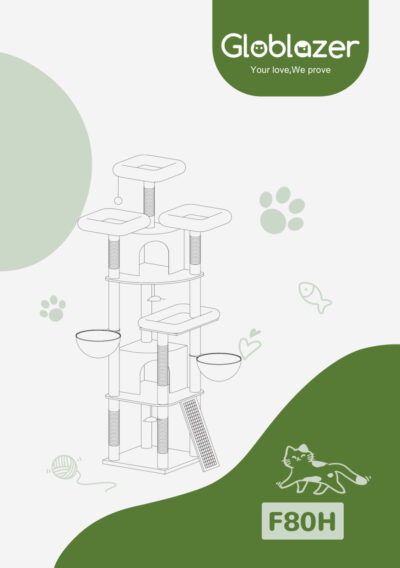 Globlazer F80H Cat Tree Universal Assembly Manual Preview