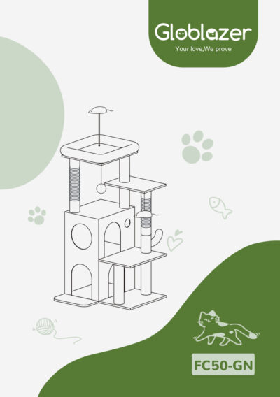 Globlazer FC50-GN Cat Tree Assembly Manual Preview