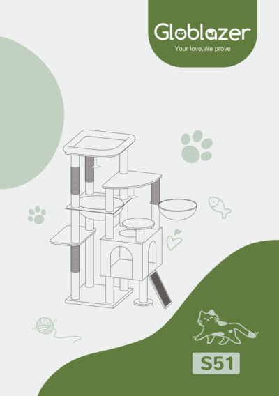 Globlazer S51 Cat Tree Universal Assembly Manual Preview