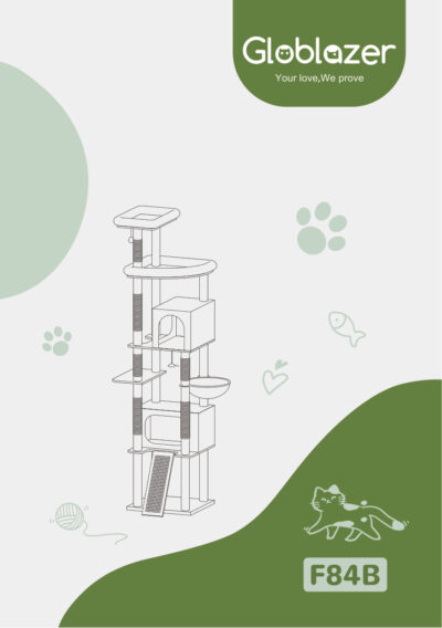 Globlazer F84B Cat Tree Universal Assembly Manual Preview