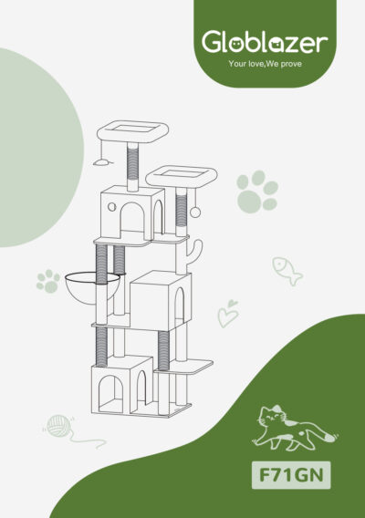 Globlazer F71-GN Cat Tree Assembly Manual Preview