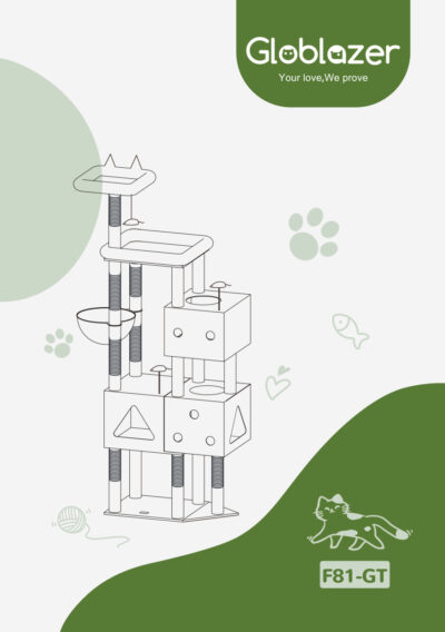 Globlazer F81-GT Cat Tree Assembly Manual Preview
