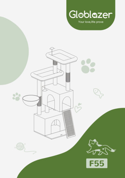 Globlazer F55 Cat Tree Universal Assembly Manual Preview