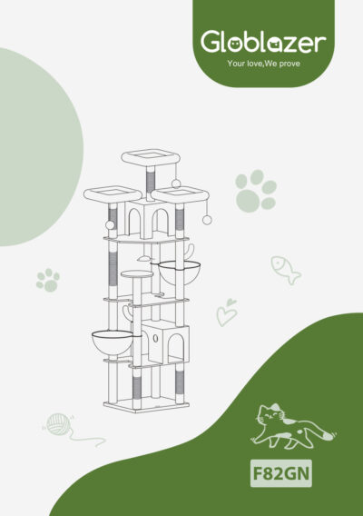 Globlazer F82-GN Cat Tree Assembly Manual Preview