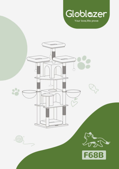 Globlazer F68B Cat Tree Universal Assembly Manual Preview