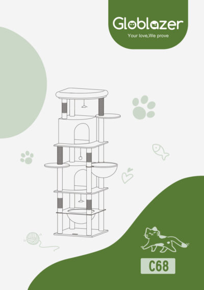 Globlazer C68 Cat Tree Universal Assembly Manual Preview