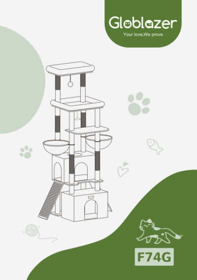 Globlazer F74G Cat Tree Universal Assembly Manual Preview