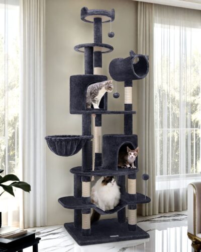 C81 Tall Cat Tower(Dark Grey,81-inch)