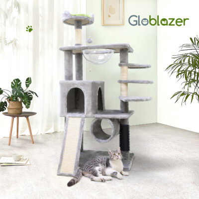 F57 Cat Tree(Light Gray,57-inch)
