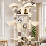 F80 Big Cat Tree(Beige,80-inch)