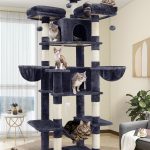 F80 Big Cat Tree(Dark Gray,80-inch)