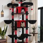 F80 Gothic Cat Tree(Black Red,80inch)