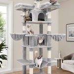 F80 Big Cat Tree(Light Gray,80-inch)