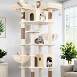 F82 Cat Tree For Large Cats(Beige,82-inch)