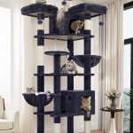 F82 Cat Tree For Large Cats(Dark Grey,82-inch)