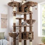 F82 Cat Tree With Scratching Post(Leopard Print,82-inch)