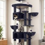 S82 Large Cat Tree Tower(Dark Grey,82-inch)