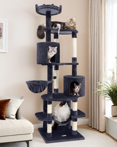 C81 Max Tall Cat Tower(Dark Gray,81-inch)