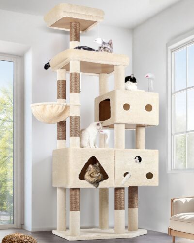 F81 Cat Tree For Large Cat(Beige,81-inch)