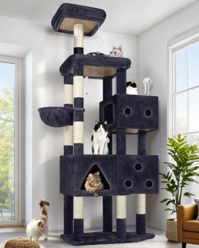 F81 Large Cat Tower(Dark Grey,80-inch)