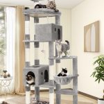F83 Tall Cat Tree(Light Gray,83-inch)