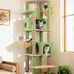 S74 Tall Cat Tree(Cactus Green,74-inch)