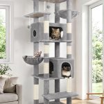 S74 Tall Cat Tree(Light Grey,74-inch)